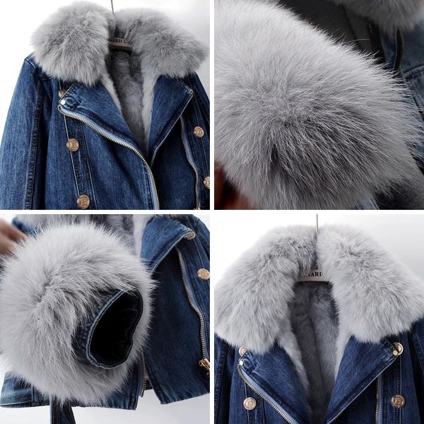 Femke™ Faux Fur Denim Coat